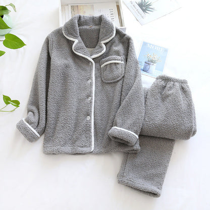Dam Pyjamas Set med Krage För Avkoppling 1