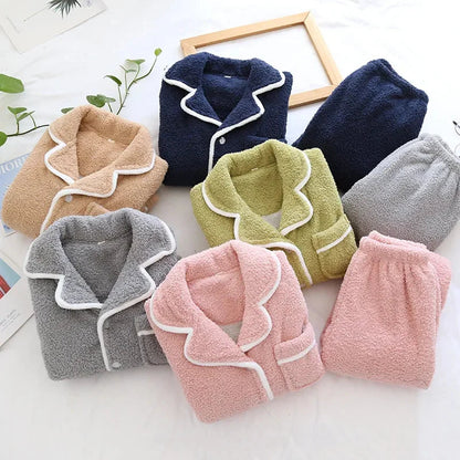 Dam Pyjamas Set med Krage För Avkoppling 3