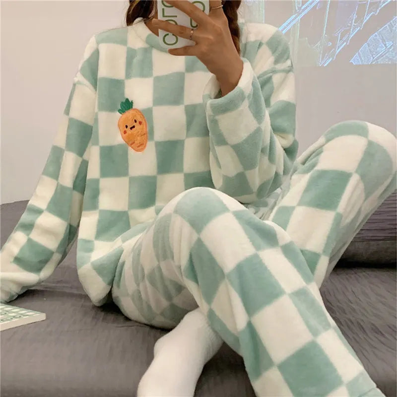 Dam Pyjamaset Mjuk Bomull 1