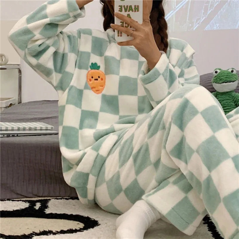Dam Pyjamaset Mjuk Bomull 3