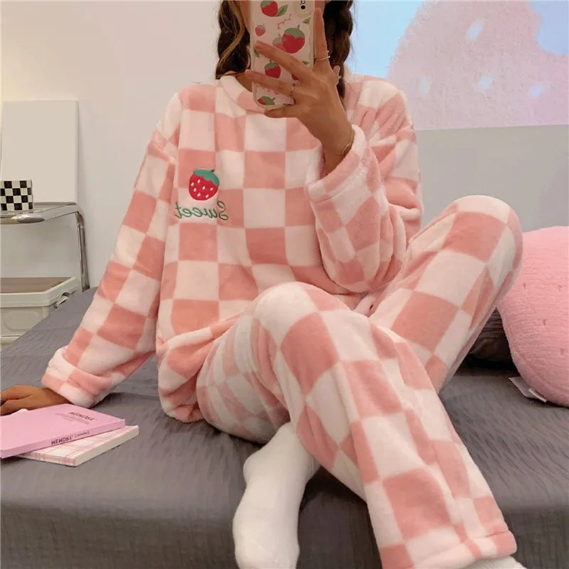 Dam Pyjamaset Mjuk Bomull 4