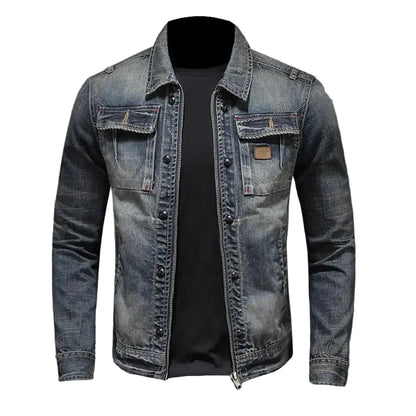 Dam Retro Denimjacka med Klassisk Stil 0