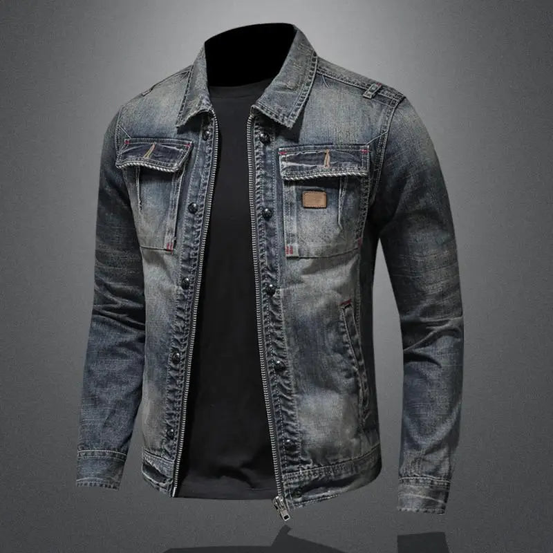 Dam Retro Denimjacka med Klassisk Stil 2