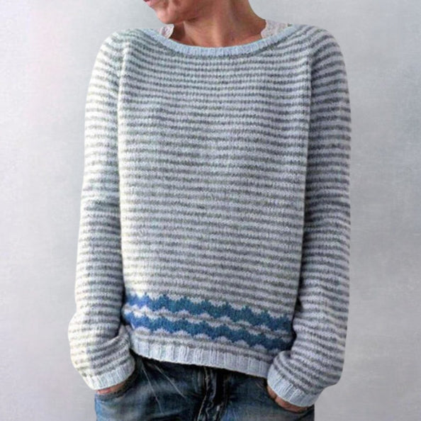 Dam Retro Pullover Klassisk Stil Material 5