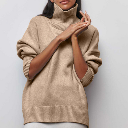 Dam Rollkragenpullover Casual Material 3
