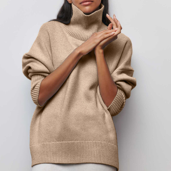 Dam Rollkragenpullover Casual Material 3