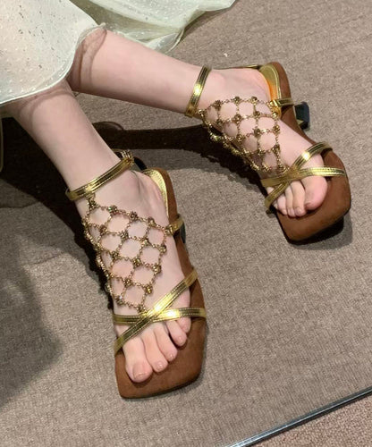 Dam Sandaler Chunky Häl Gnistrande Detaljer 2