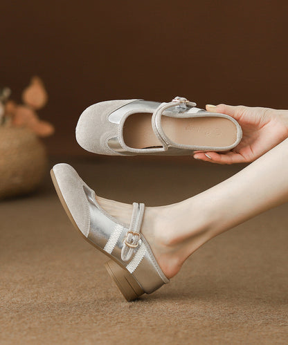 Dam Sandaler Chunky Heel med Spänne 2