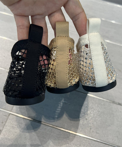 Dam Sandaler Med Mesh Detaljer och Platt Sula 4