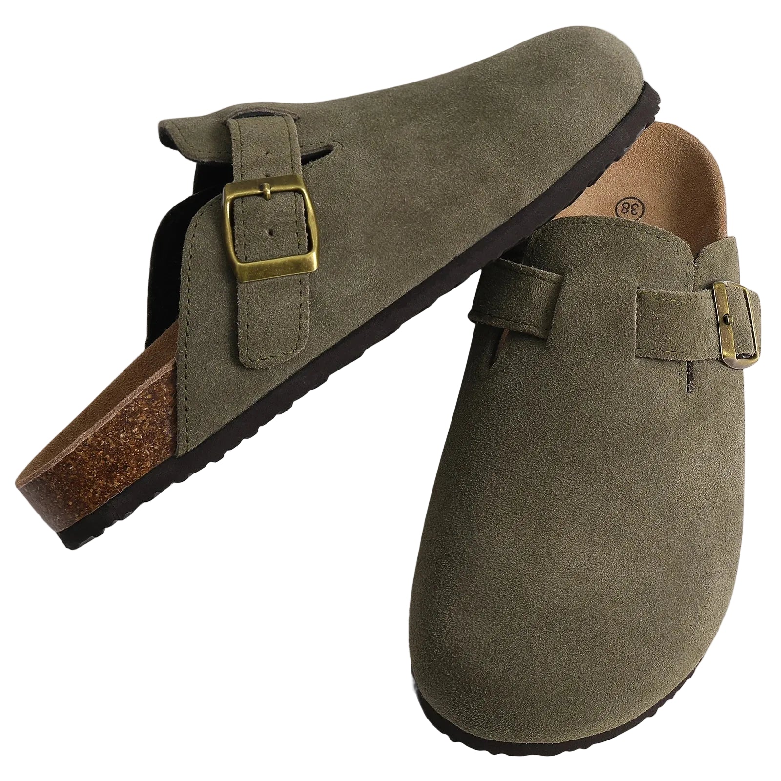 Dam Sandaler Mules med Justerbara Spännen och Kork Innersula 0