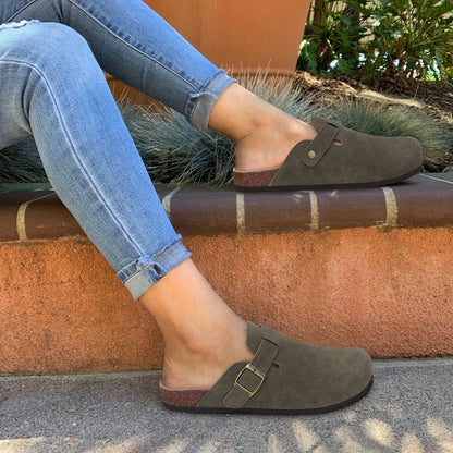 Dam Sandaler Mules med Justerbara Spännen och Kork Innersula 1