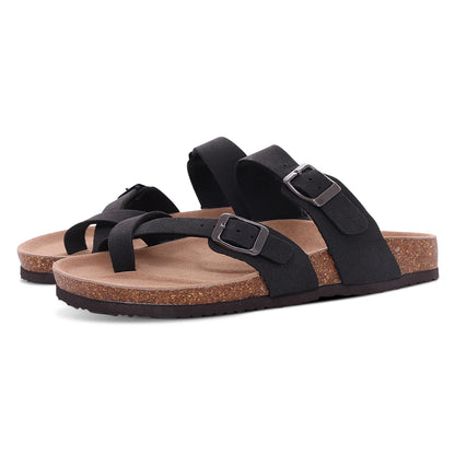 Dam Sandaler Mules med Justerbara Spännen och Kork Innersula 13