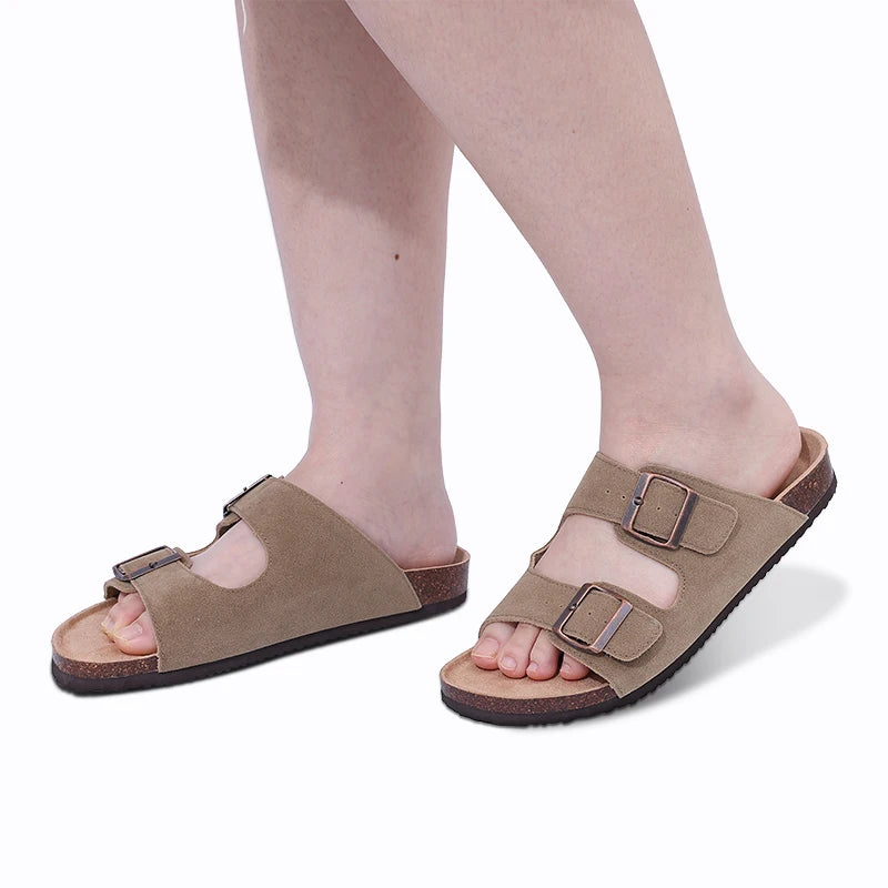Dam Sandaler Mules med Justerbara Spännen och Kork Innersula 3