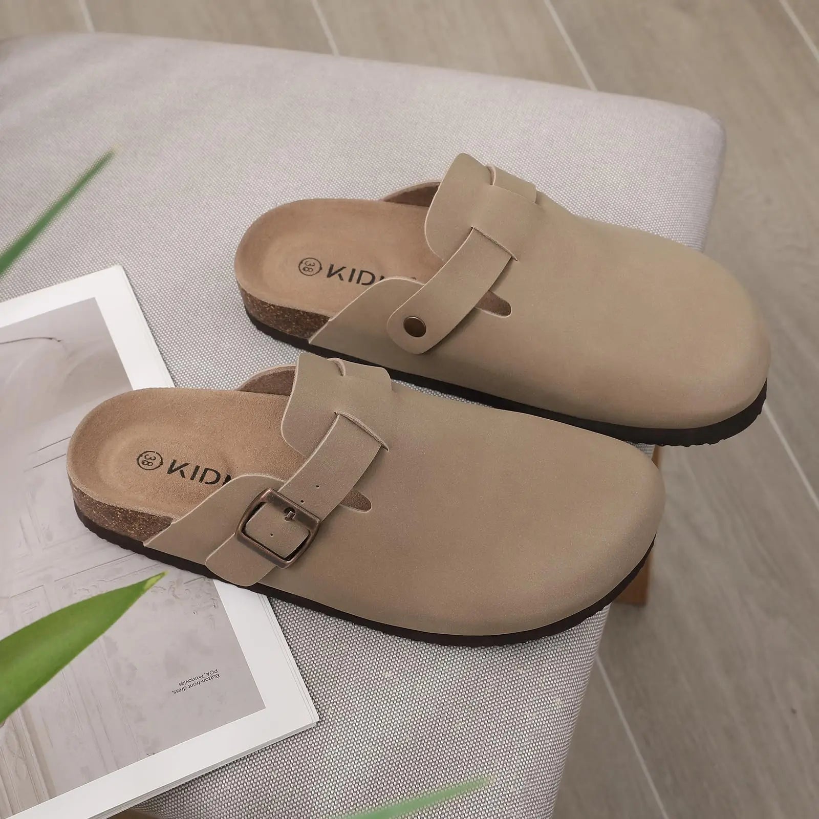 Dam Sandaler Mules med Justerbara Spännen och Kork Innersula 5