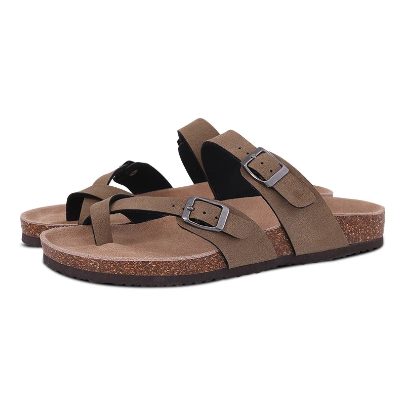 Dam Sandaler Mules med Justerbara Spännen och Kork Innersula 8