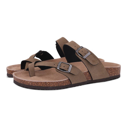 Dam Sandaler Mules med Justerbara Spännen och Kork Innersula 8
