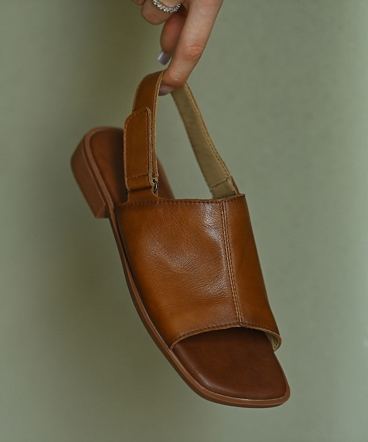 Dam Sandaler Peep Toe Klassisk Design 3