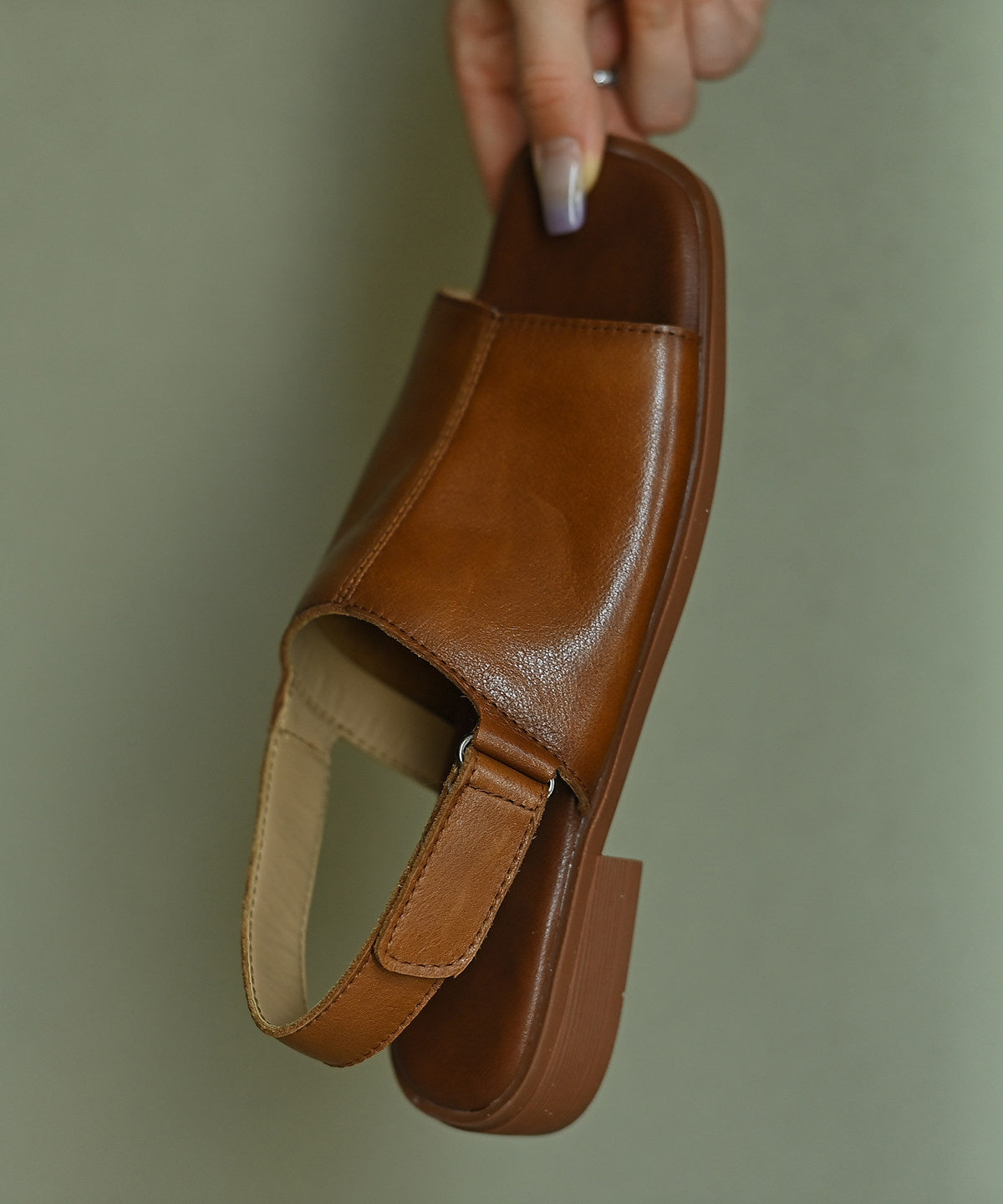 Dam Sandaler Peep Toe Klassisk Design 4