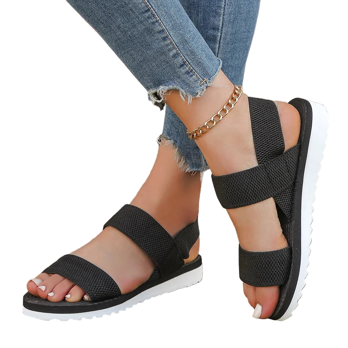 Dam Sandaler Platta med Stilren Design 0