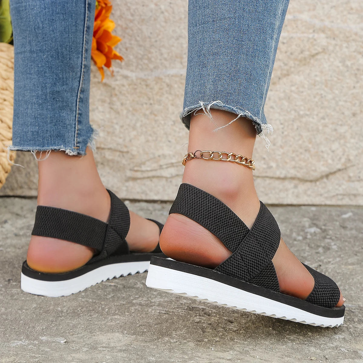 Dam Sandaler Platta med Stilren Design 2