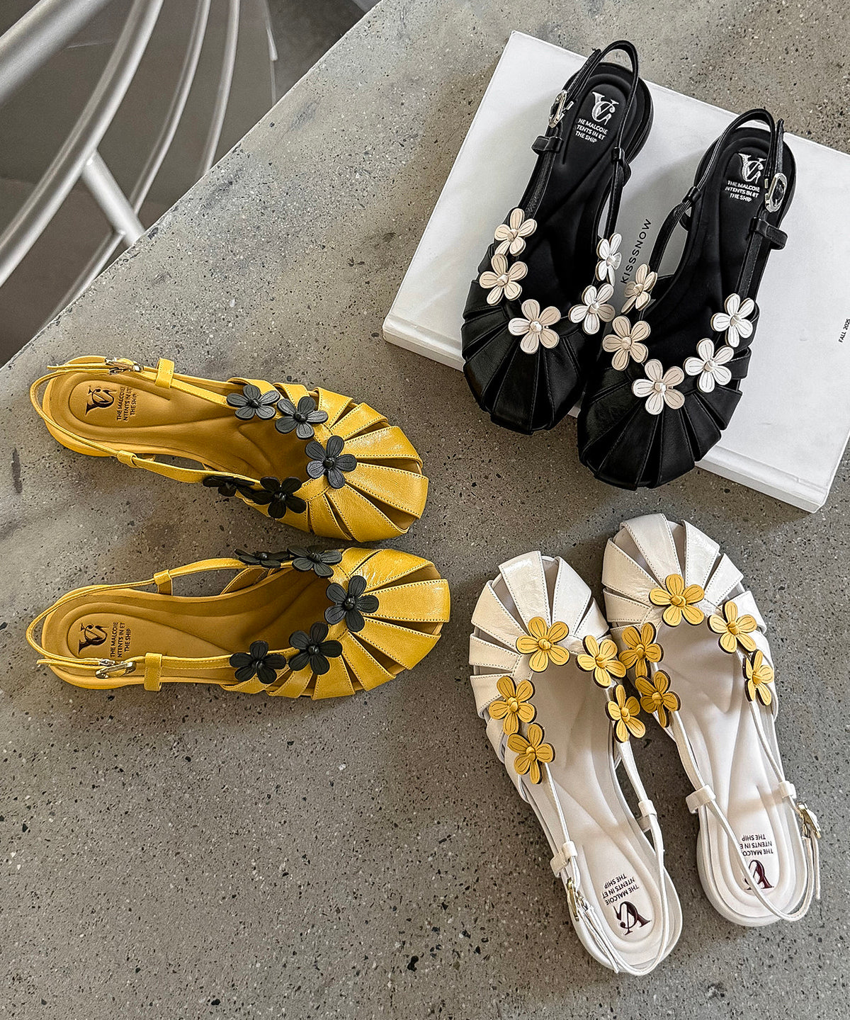 Dam Sandaler med Blommönster och Ihåligt Design 4