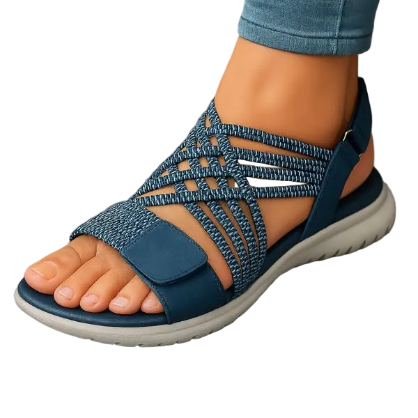 Dam Sandaler med Justerbar Rem och Rund Tåhätta 0