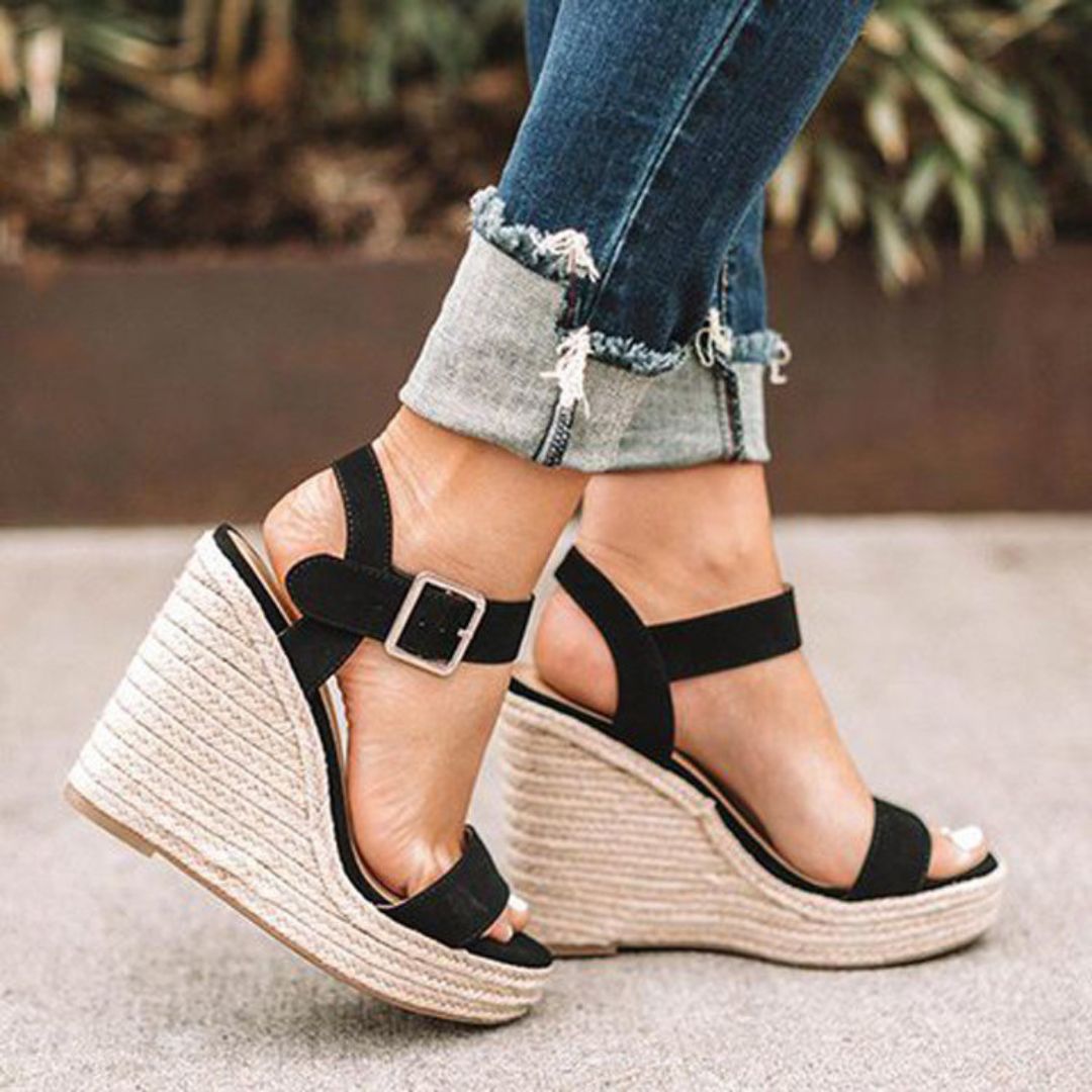Dam Sandaletter Med Kilklack Chic Design 2