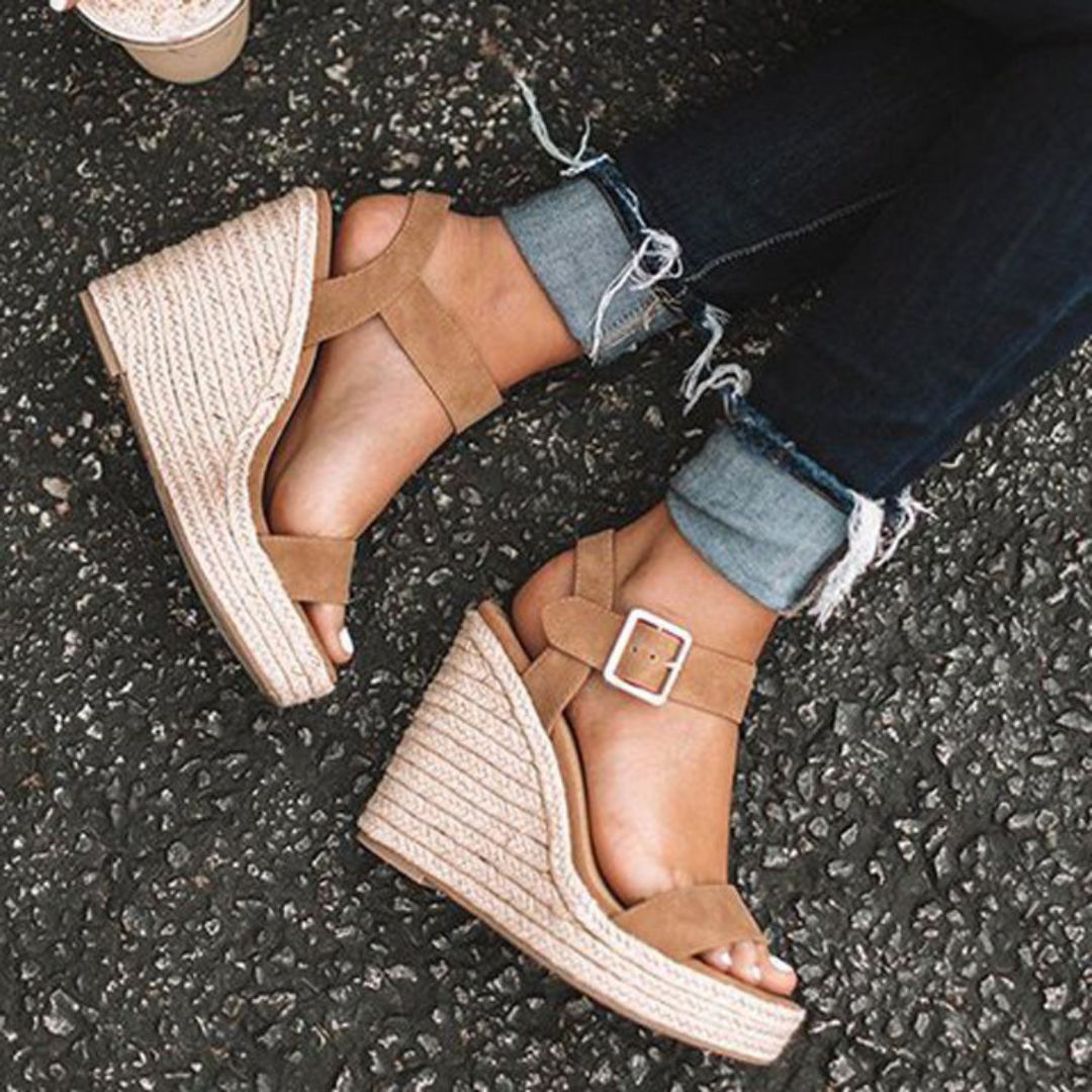 Dam Sandaletter Med Kilklack Chic Design 4