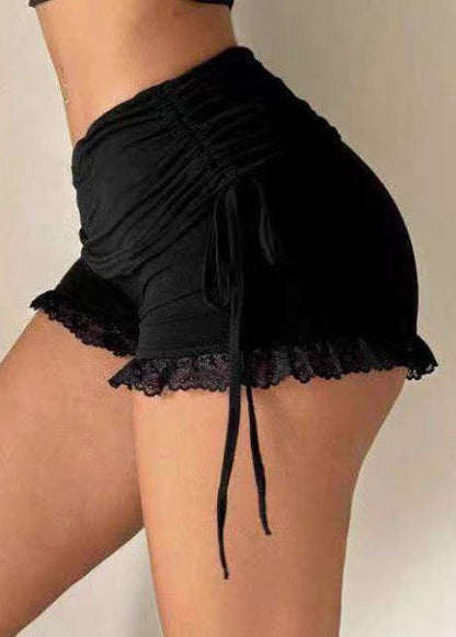 Dam Shorts med Dragsko och Patchworkdesign 3