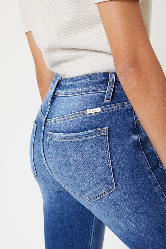 Dam Skinny Jeans Hög Midja med Detaljerad Söm 6
