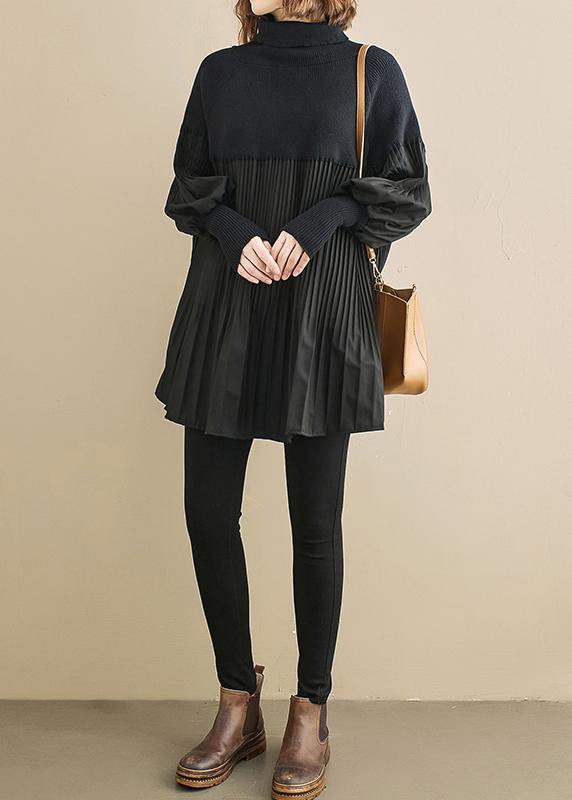 Dam Skjorta Oversize Hög Hals för Avslappnad Look 1
