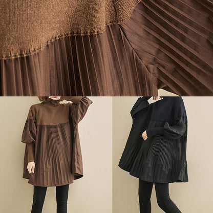 Dam Skjorta Oversize Hög Hals för Avslappnad Look 4