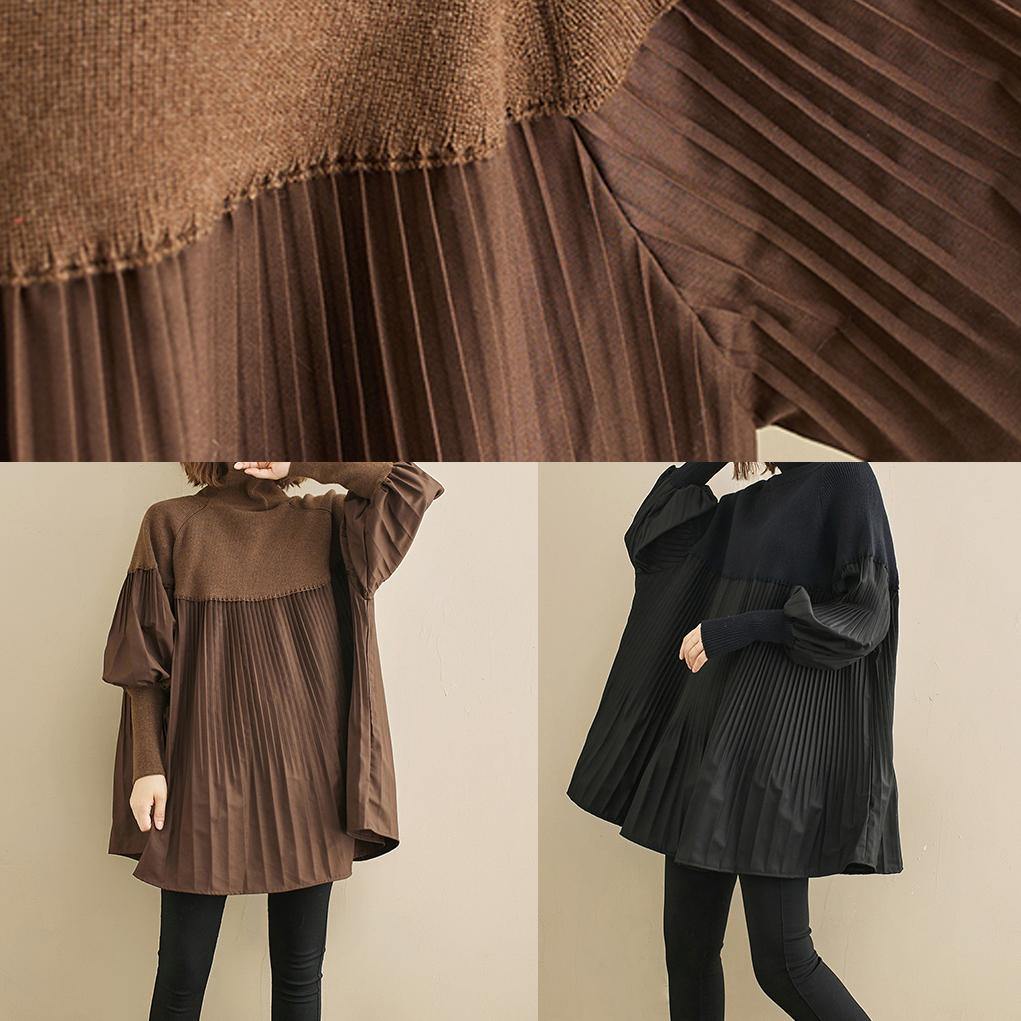 Dam Skjorta Oversize Hög Hals för Avslappnad Look 4