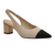 Dam Slingback Skor Spetsig Tå Låg Blockklack Mjuk Stickad Struktur 0