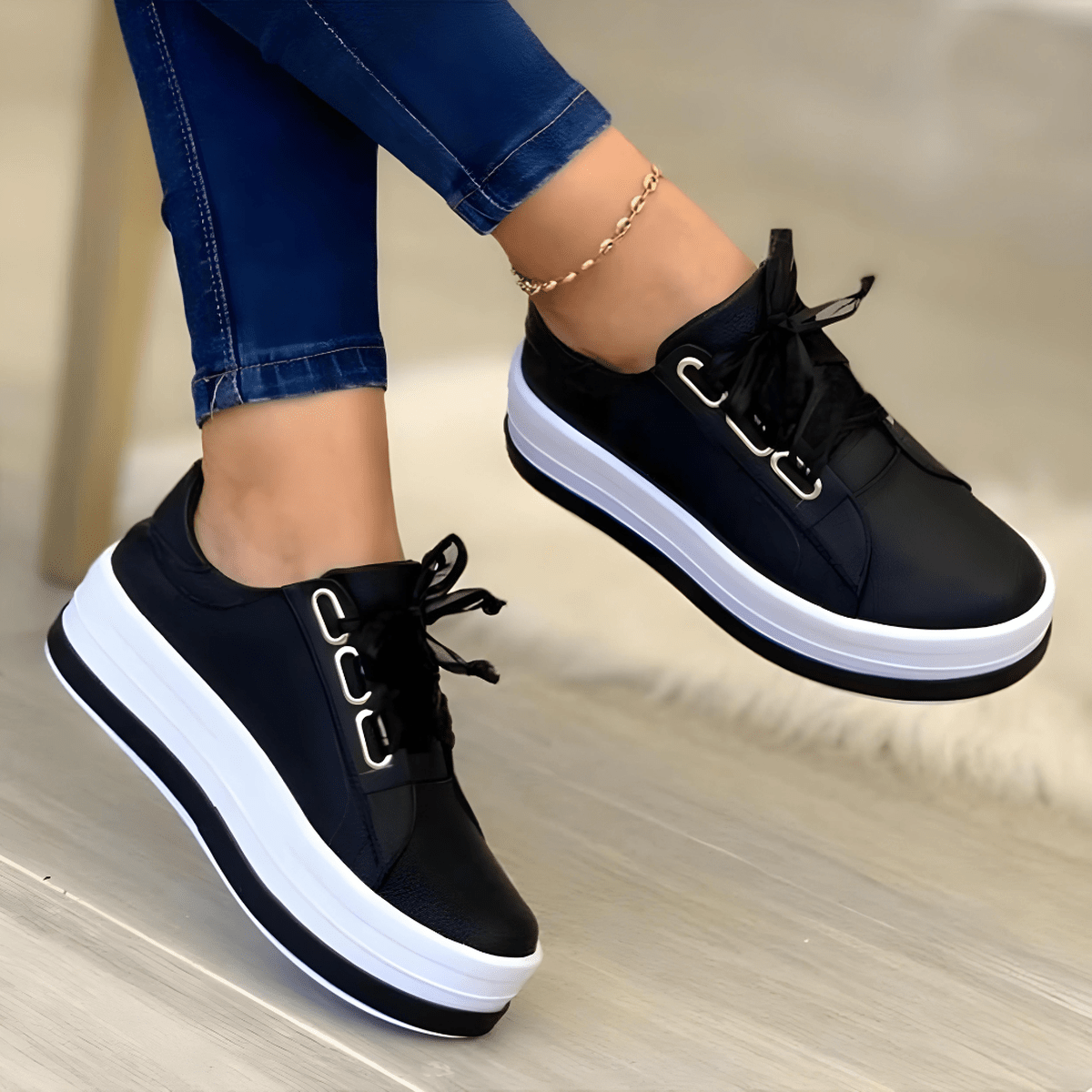 Dam Sneakers Förhöjd Sula Trendig Design 1