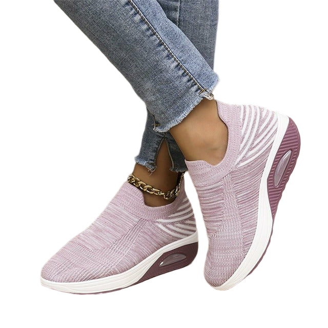 Dam Sneakers Instap Mesh Design med Luft Häl för Aktiv Livsstil 0
