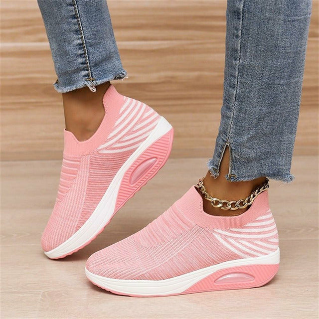 Dam Sneakers Instap Mesh Design med Luft Häl för Aktiv Livsstil 1
