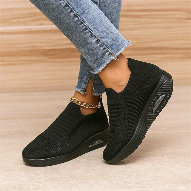 Dam Sneakers Instap Mesh Design med Luft Häl för Aktiv Livsstil 2