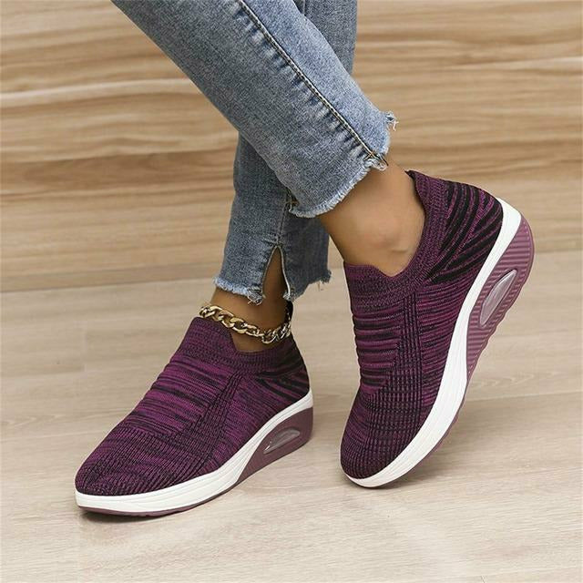 Dam Sneakers Instap Mesh Design med Luft Häl för Aktiv Livsstil 4