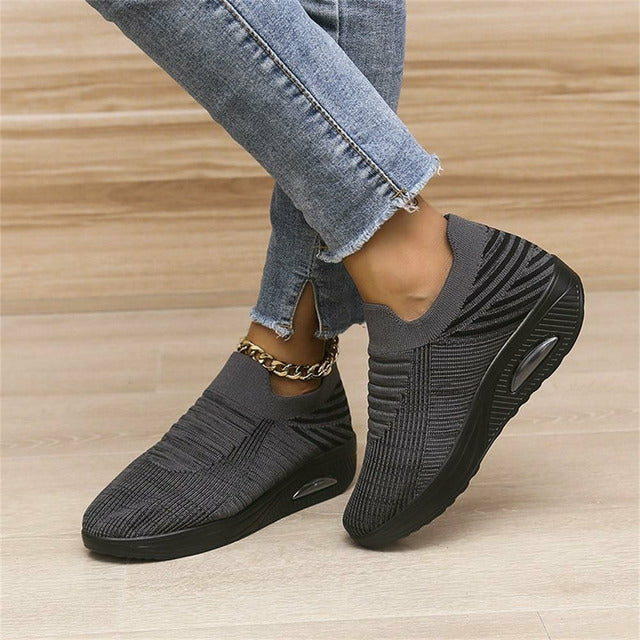 Dam Sneakers Instap Mesh Design med Luft Häl för Aktiv Livsstil 5