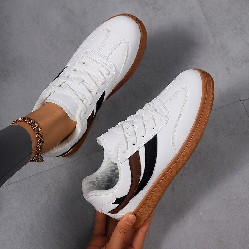 Dam Sneakers Klassisk Randig Design för Fritidsaktiviteter 0