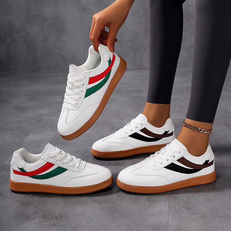 Dam Sneakers Klassisk Randig Design för Fritidsaktiviteter 1