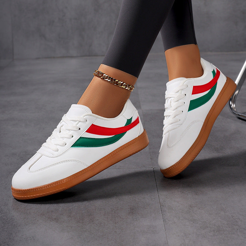 Dam Sneakers Klassisk Randig Design för Fritidsaktiviteter 4