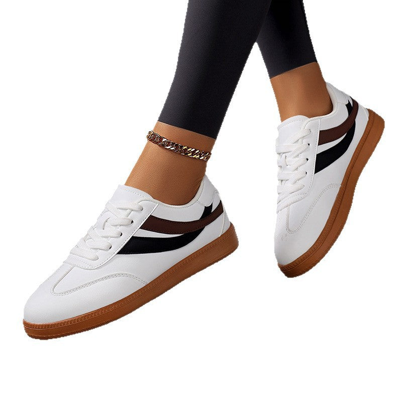 Dam Sneakers Klassisk Randig Design för Fritidsaktiviteter 5