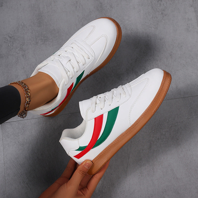 Dam Sneakers Klassisk Randig Design för Fritidsaktiviteter 6