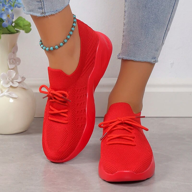 Dam Sneakers Mesh Design för Casual Användning 4