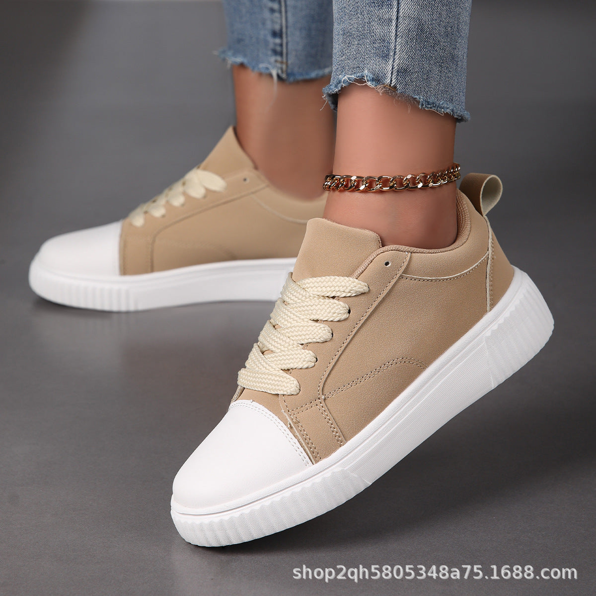 Dam Sneakers Modern Design Med Halkfri Sula 1