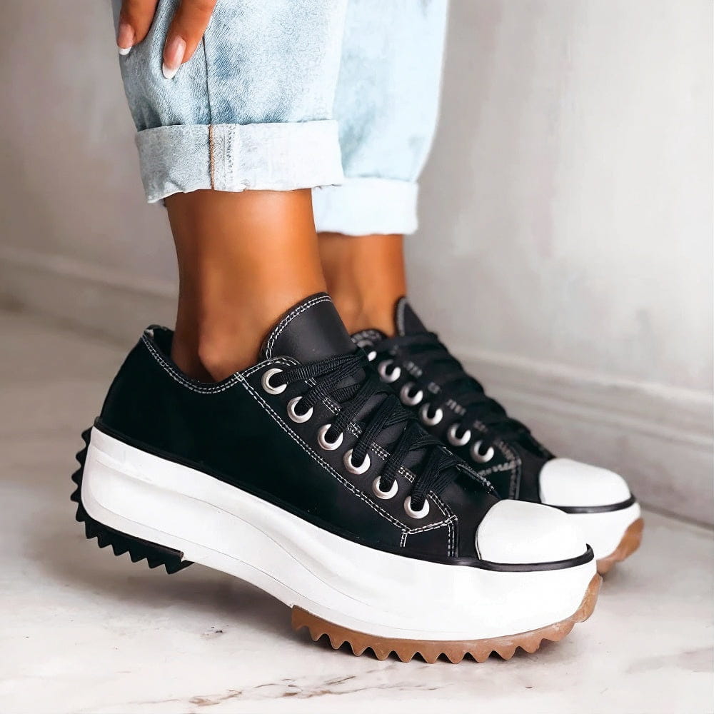 Dam Sneakers Plattform Textil och Syntet 3