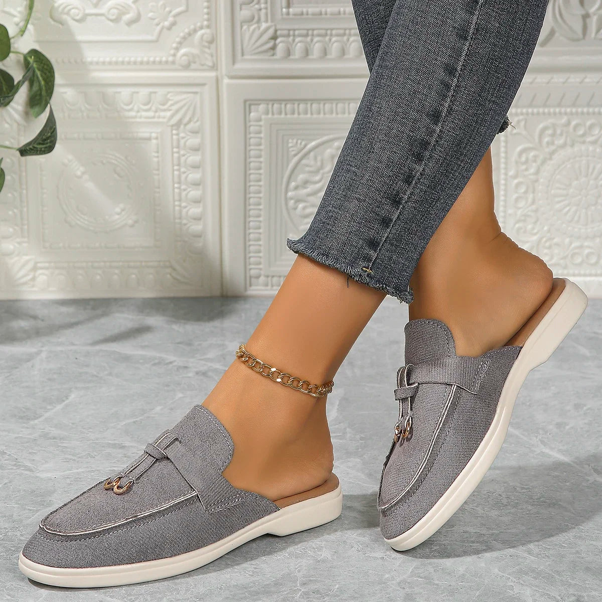 Dam Sneakers Slip-on Casual Stil 1