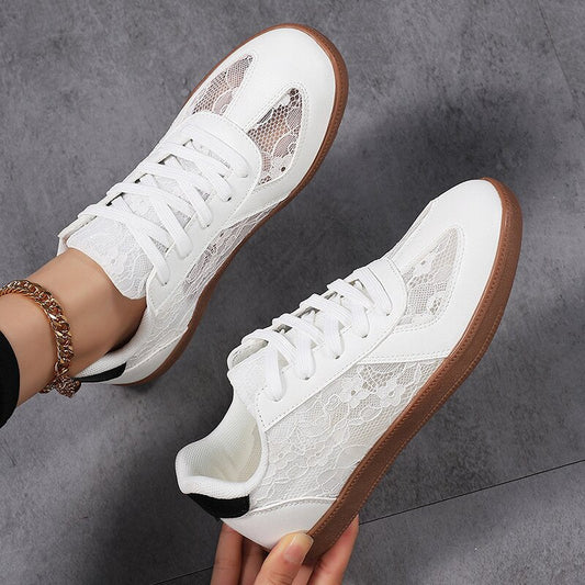 Dam Sneakers Snörning Sportig Stil 0